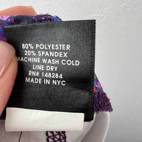 TEREZ x Peloton Purple Sequin Leggings Speckles High Waist Waistband Pull On M - Picture 9 of 10